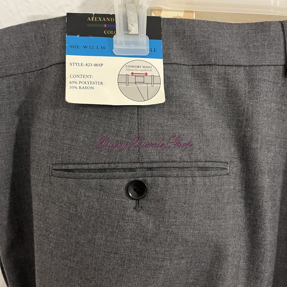 Colours By Alexander Julian Mens Trousers Grey 52 x 30 Office NWT 💼 - Picture 5 of 13